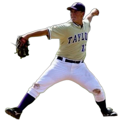 baseball, player, taylor, university transparent PNG cut-out