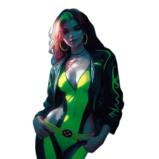 jacket, dress, comic book art, concept art transparent PNG cut-out