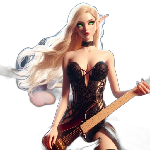 dress, fantasy art, concept art, comic book art transparent PNG cut-out