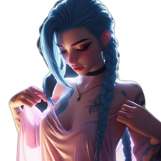 dress, jewelry, face, cyberpunk transparent PNG cut-out