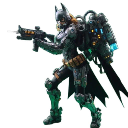 weapon, robot, concept art, cyberpunk transparent PNG cut-out