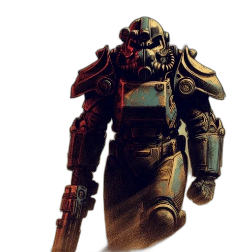 robot, weapon, staff, concept art transparent PNG cut-out