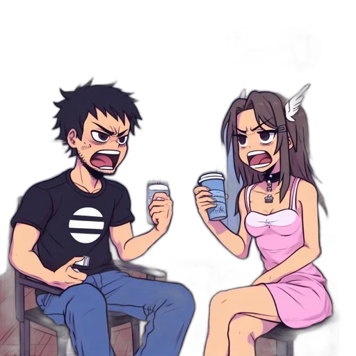 dress, anime, cartoon, pixel art transparent PNG cut-out