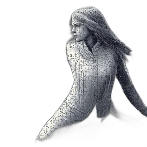 dress, hair, jacket, creature transparent PNG cut-out