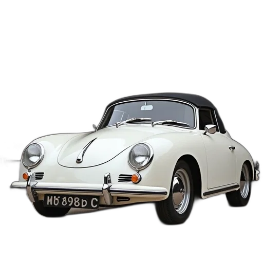 car, 3d render, photorealistic, vintage transparent PNG cut-out