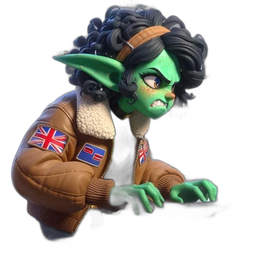 staff, jacket, concept art, 3d render transparent PNG cut-out