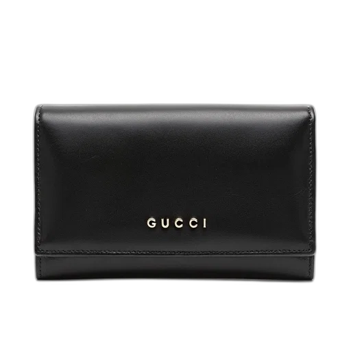 black, leather, wallet, brand transparent PNG cut-out