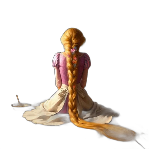 hair, staff, dress, jewelry transparent PNG cut-out