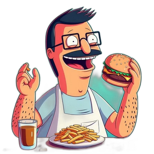 food, cartoon, pixel art, concept art transparent PNG cut-out