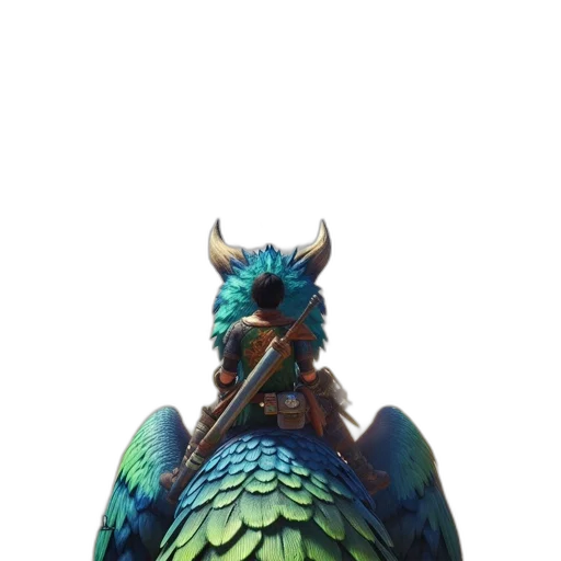 dragon, animal, staff, crown transparent PNG cut-out