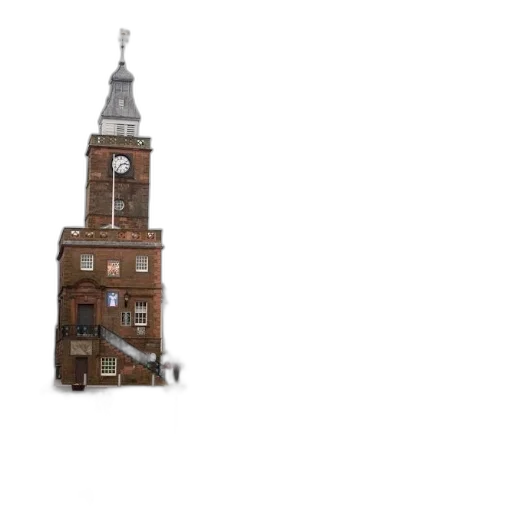building, dress, umbrella, 3d render transparent PNG cut-out