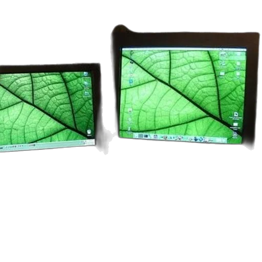 3d render, computer, setup, two transparent PNG cut-out