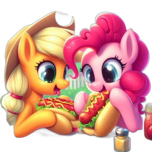 food, pixel art, concept art, colorful transparent PNG cut-out