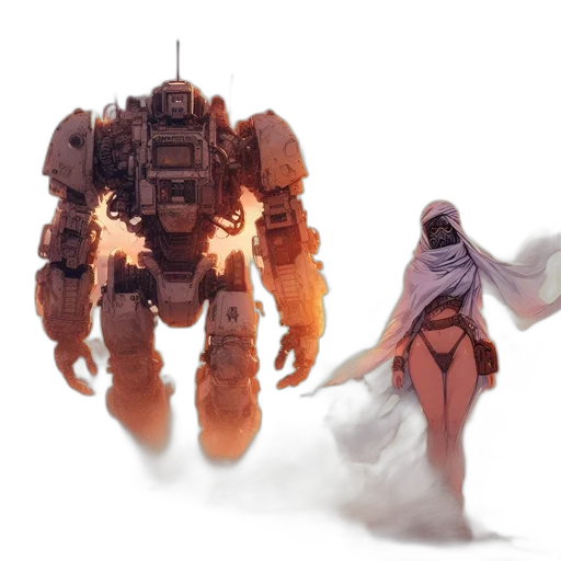 robot, weapon, concept art, fantasy art transparent PNG cut-out