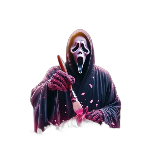 mask, staff, creature, jacket transparent PNG cut-out