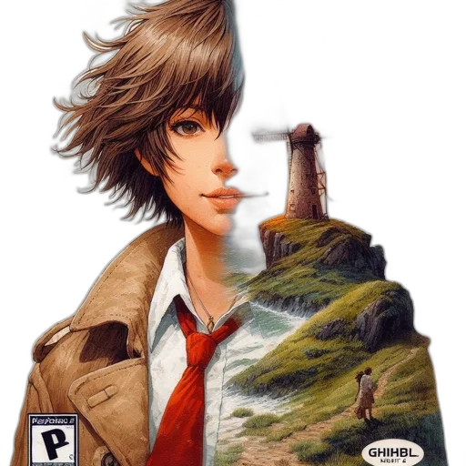 jacket, face, concept art, fantasy art transparent PNG cut-out