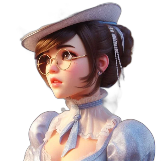 staff, hat, face, dress transparent PNG cut-out