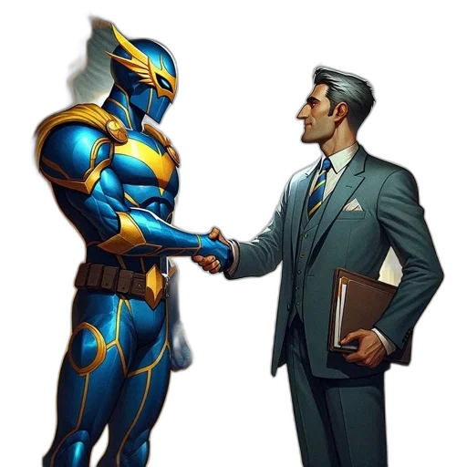 robot, staff, concept art, comic book art transparent PNG cut-out