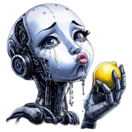 robot, face, mask, cyberpunk transparent PNG cut-out