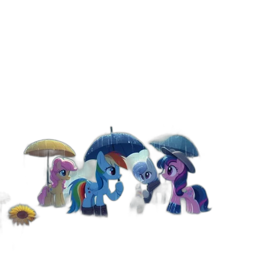 umbrella, staff, hat, creature transparent PNG cut-out