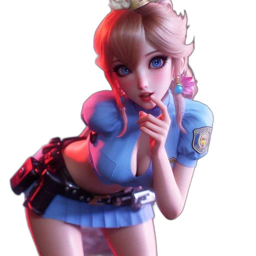 dress, robot, staff, weapon transparent PNG cut-out