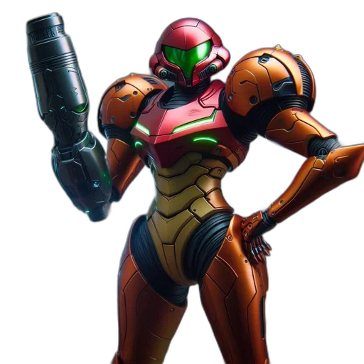 robot, weapon, concept art, 3d render transparent PNG cut-out