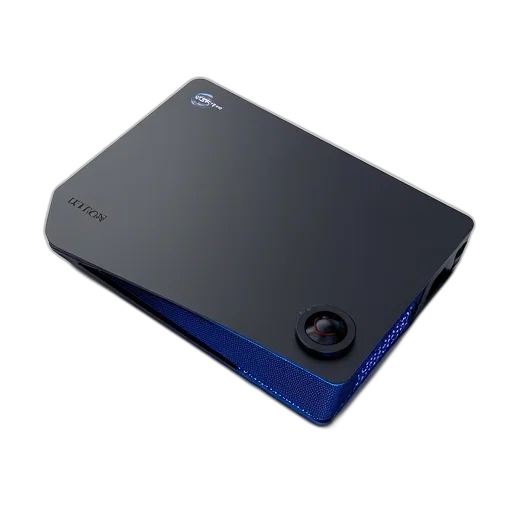 3d render, blue, sleek, modern transparent PNG cut-out