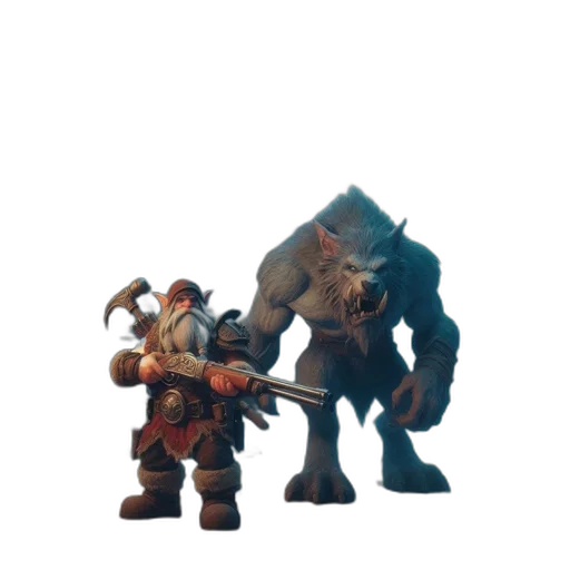 weapon, creature, staff, animal transparent PNG cut-out
