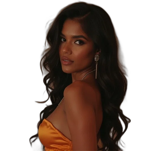 jewelry, hair, dress, photorealistic transparent PNG cut-out