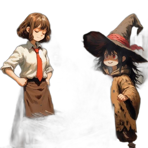 hat, staff, dress, concept art transparent PNG cut-out