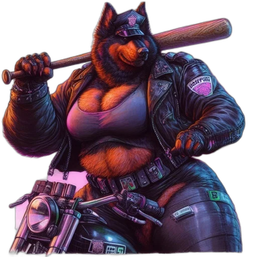 animal, weapon, jacket, staff transparent PNG cut-out
