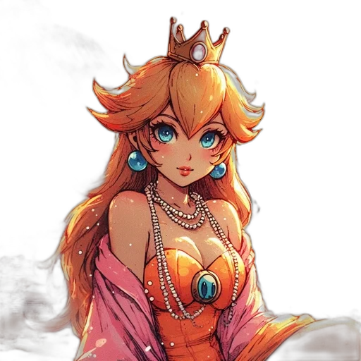 crown, dress, jewelry, staff transparent PNG cut-out