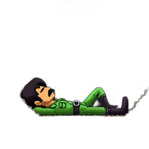 staff, robot, pixel art, cartoon transparent PNG cut-out