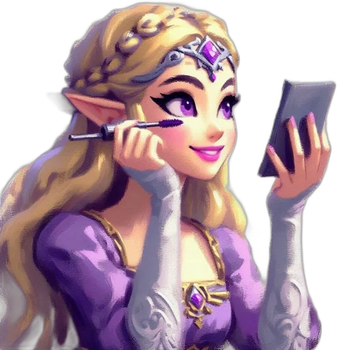 face, dress, crown, staff transparent PNG cut-out