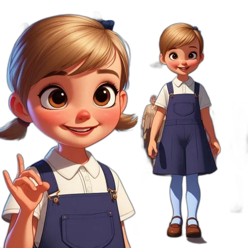 staff, face, dress, 3d render transparent PNG cut-out