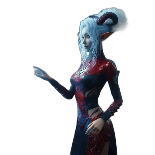 dress, staff, dragon, creature transparent PNG cut-out