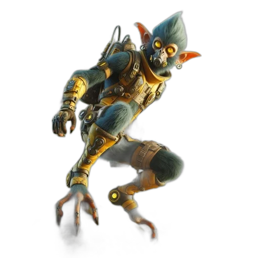 robot, creature, animal, staff transparent PNG cut-out