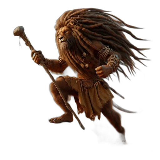 hair, staff, creature, concept art transparent PNG cut-out