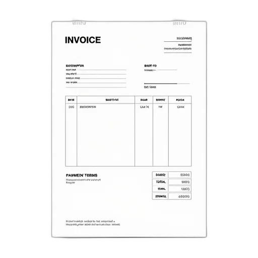 blank, invoice, template, header transparent PNG cut-out