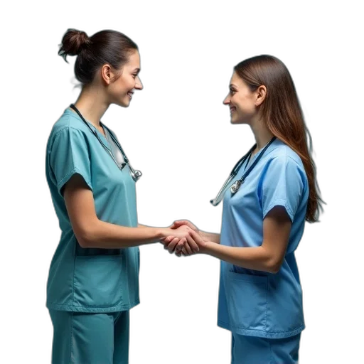 staff, nurse, greeting, card transparent PNG cut-out