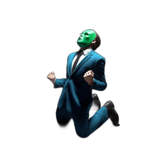mask, concept art, comic book art, 3d render transparent PNG cut-out