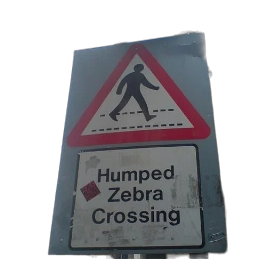 sign, humped, zebra, crossing transparent PNG cut-out