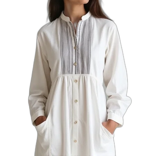 dress, jacket, linen, kurta transparent PNG cut-out