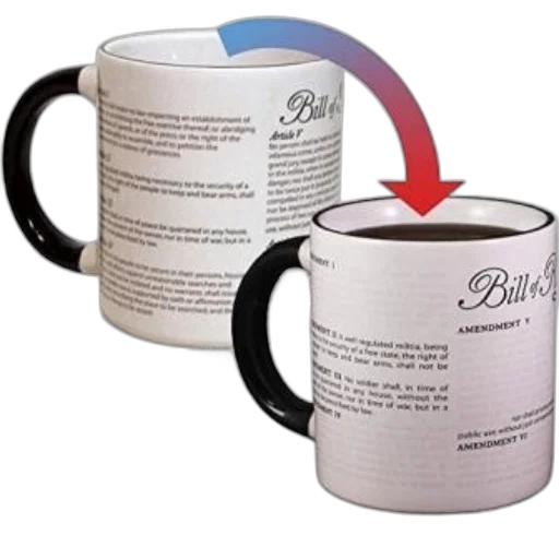 3d render, heat-sensitive, mug, text transparent PNG cut-out