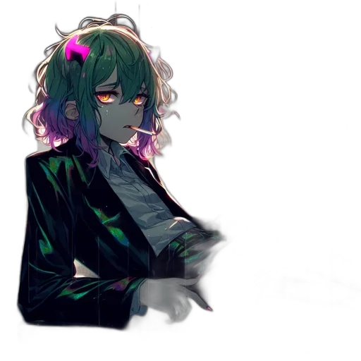 jacket, mask, creature, hair transparent PNG cut-out