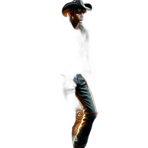 hat, staff, shoes, jacket transparent PNG cut-out