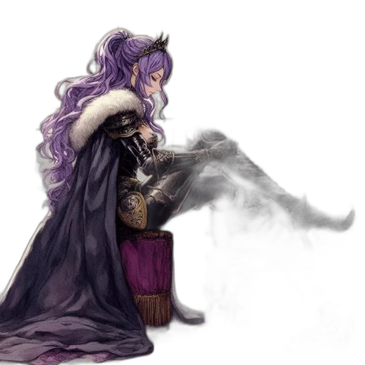 dragon, dress, weapon, staff transparent PNG cut-out