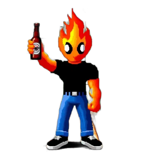 jacket, staff, mask, bottle transparent PNG cut-out