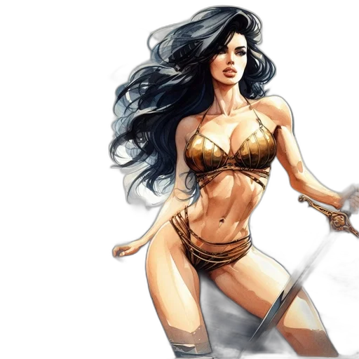 comic book art, fantasy art, concept art, photorealistic transparent PNG cut-out