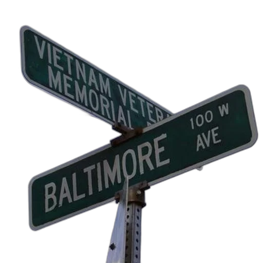 city street, street, sign, baltimore transparent PNG cut-out
